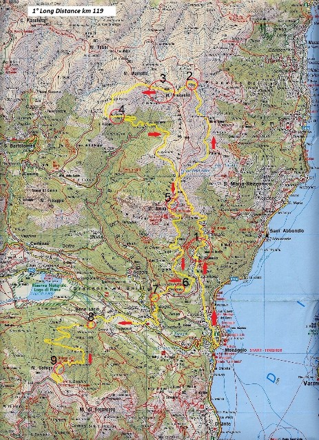 Venini mappa Long Distance 119 km